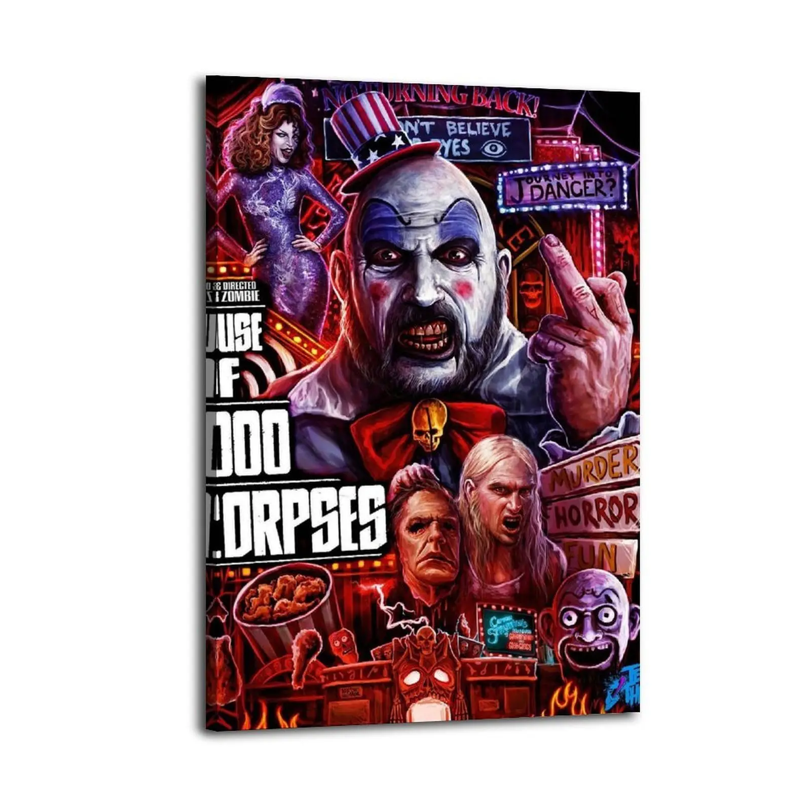 House of 1000 Corpses Canvas Prints | Bedroom Art | Bathroom Art | Trendy Wall Art | Funky Wall Art
