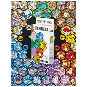 Pokemon Chinese 151 Puzzle Fridge Magnet Set Sealed Box with 1 Slim 151 Journey Pack (5 Cards)