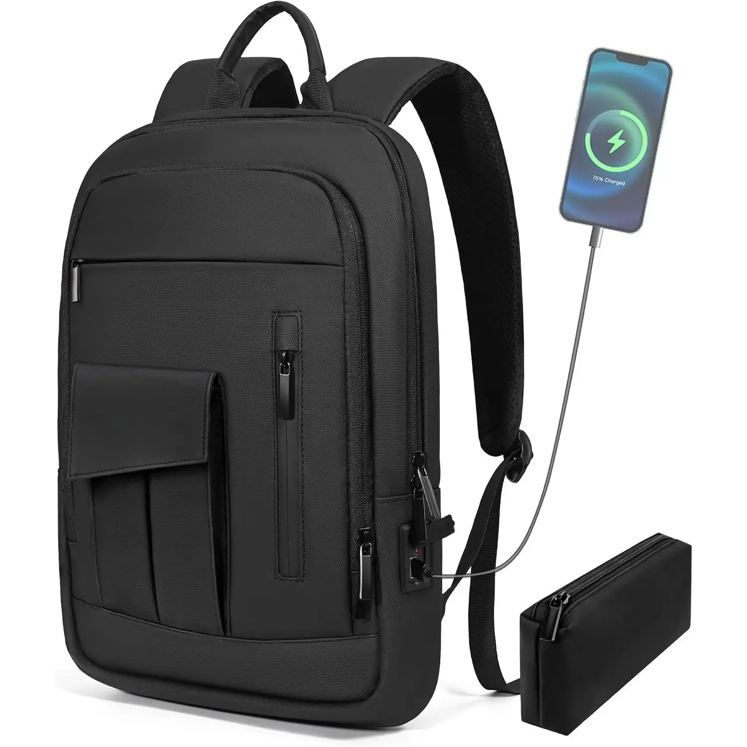 Backpack for Men Slim Business Laptop Commute Backpack | Anti- Lightweight Small Office  Backpack Water-resistant Rucksack for Commute Travel Work College