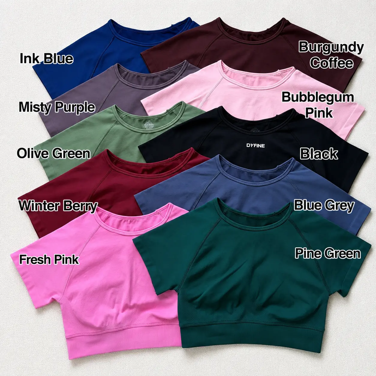 DFYNE Women's Quick Dry Yoga T-Shirt, Sports Outdoor Fitness Top, Moisture Wicking Slim Fit Training Short Sleeve Yoga Shirt