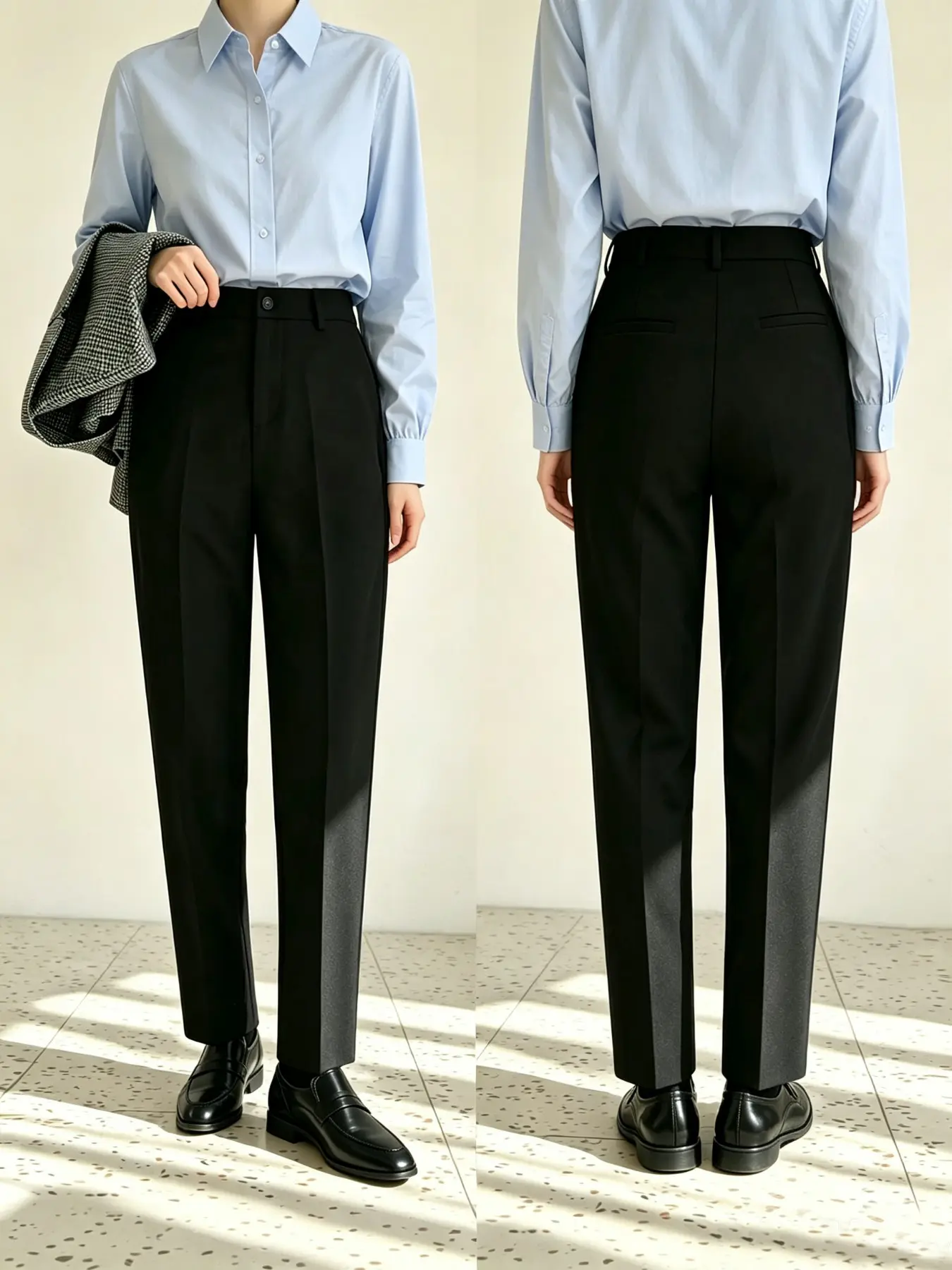 Women's Business Casual Suit Pants, Elegant Long Trousers for Professional Look, Comfortable and Stylish Office Wear, Perfect for Daily Use
