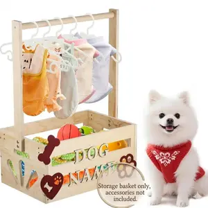 Modern Wooden Basket Stand with Handle, DIY Multi-Functional Storage Box, Newborn Welcome Gift Basket, Pet Clothing Toy Organizer, Room Organizers, Home Organizer, Clothes Basket