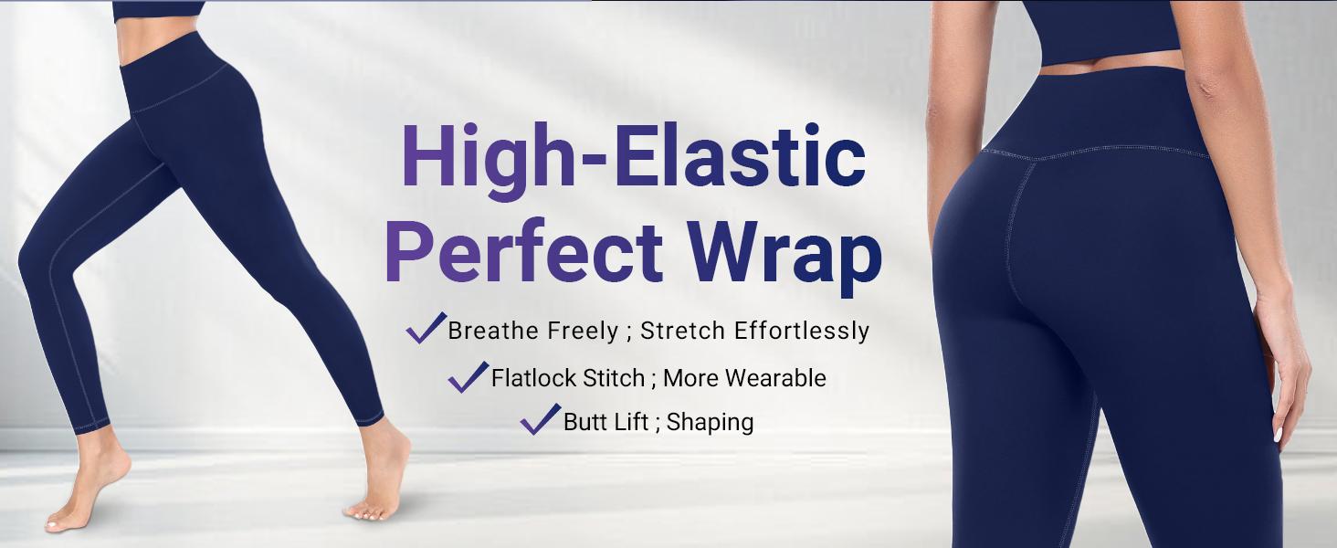 High Waist Yoga Leggings for Women - Full Length Buttery Soft Workout Stretchy Yoga Pants Pack of 1