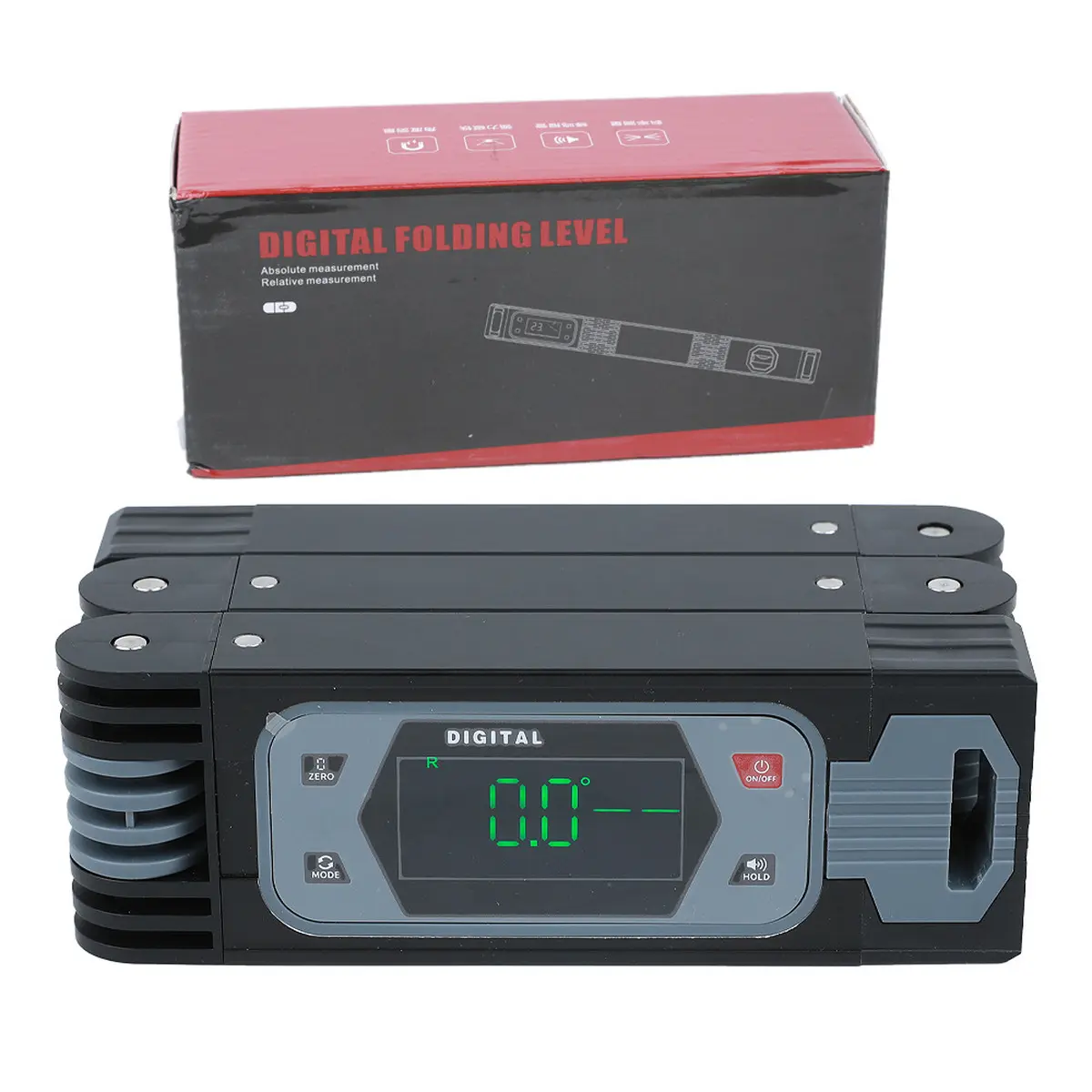 Digital Display Angle Level with Strong Magnetic Base, Multifunctional Folding High-Precision Measuring Tool for Woodworking and Home Decoration Construction