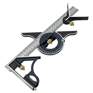 Adjustable Ruler 3 In1 Multi Combination 300mm Square Angle Ruler Measuring Set Universal Ruler Right Angle Protractor Tools Set