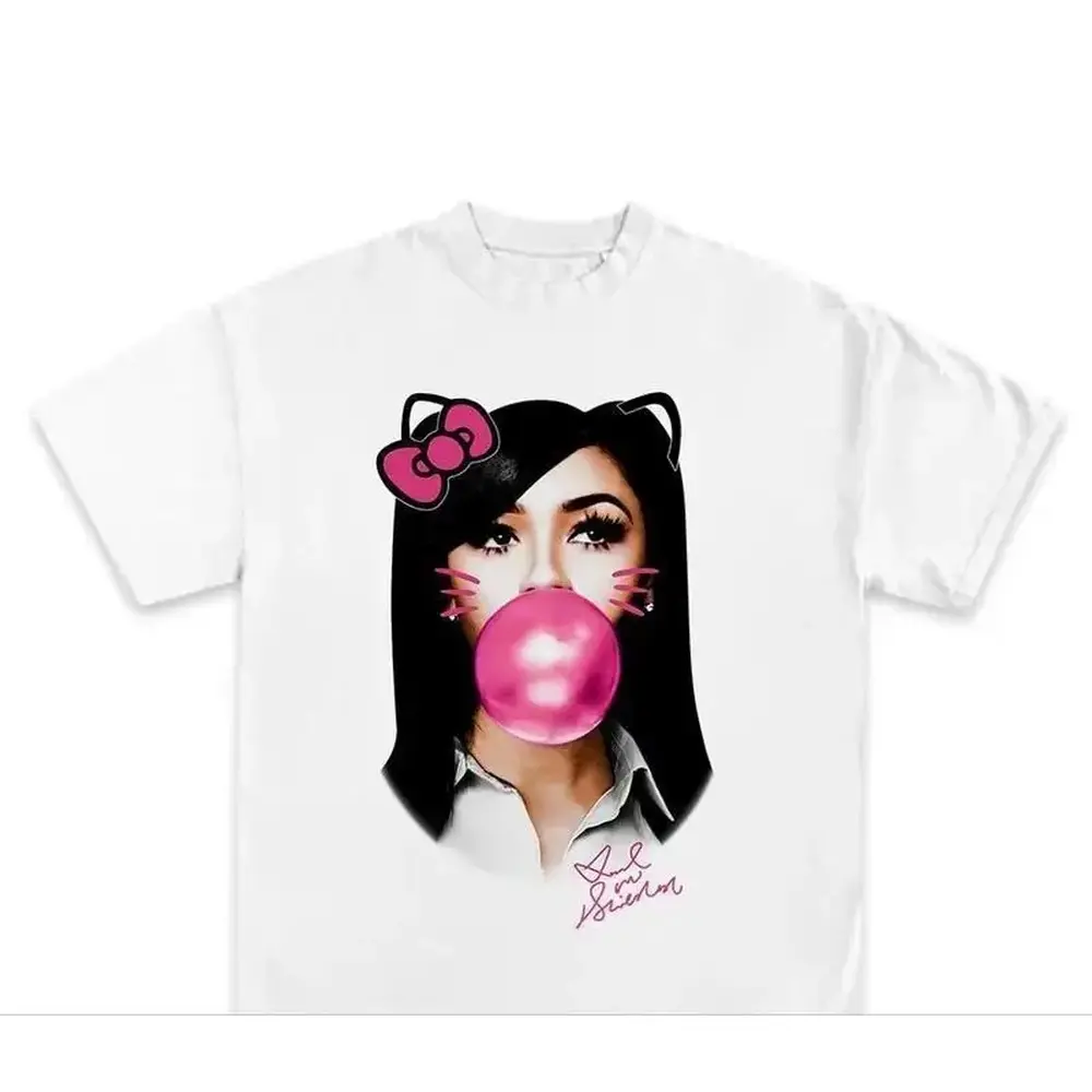 MARIAH THE SCIENTIST Pink Kitty BUBBLE GUM GRAPHIC T-SHIRT