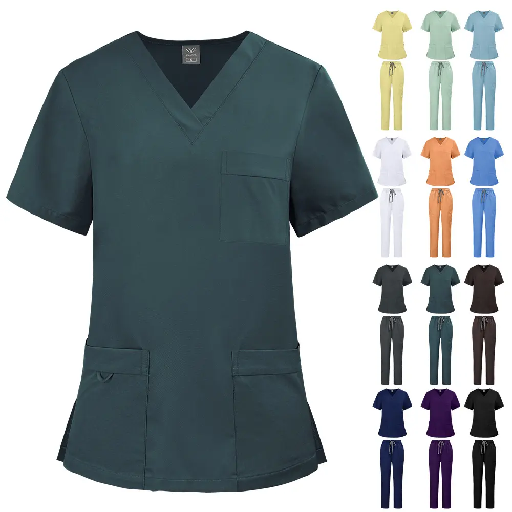 2026 New Quick-Dry Stretch Scrub Suit for Men and Women, Doctor and Nurse Two-Piece Set
