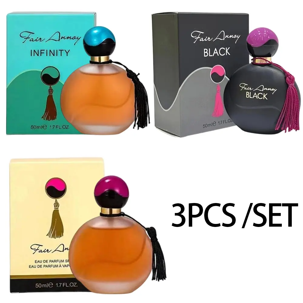 3pcs/set50ML Long-Lasting Fresh Fragrance, Elegant Citrus Scent, Alluring Light Perfume, Natural Non-Irritating, Portable, Ideal for Daily Commute/date