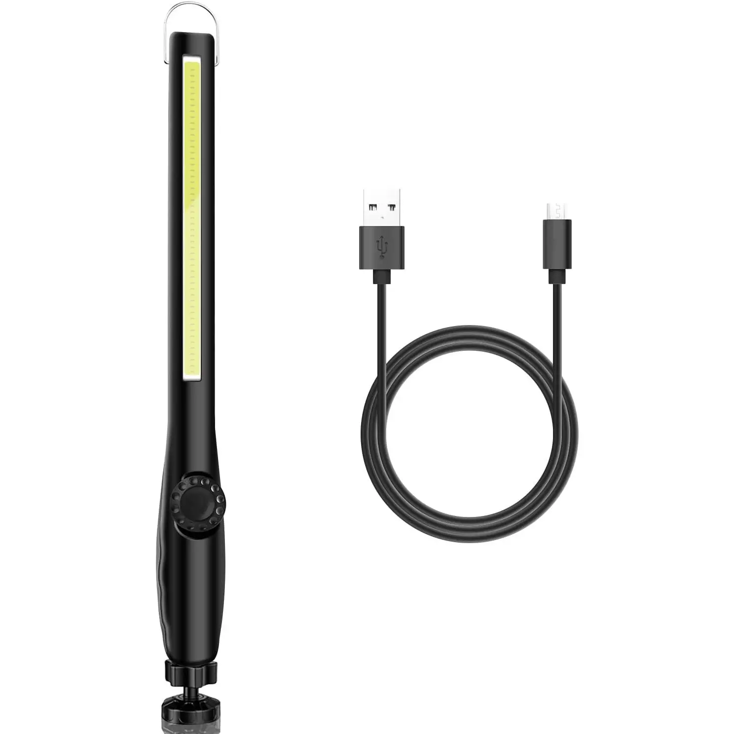 LED Work Light,  2200mAh Rechargeable 600LM Dimmable COB Worklight, Portable  Inspection Lamp w/ Base Hook Luminous Tubes for  Repair Garage  Outdoor Camping