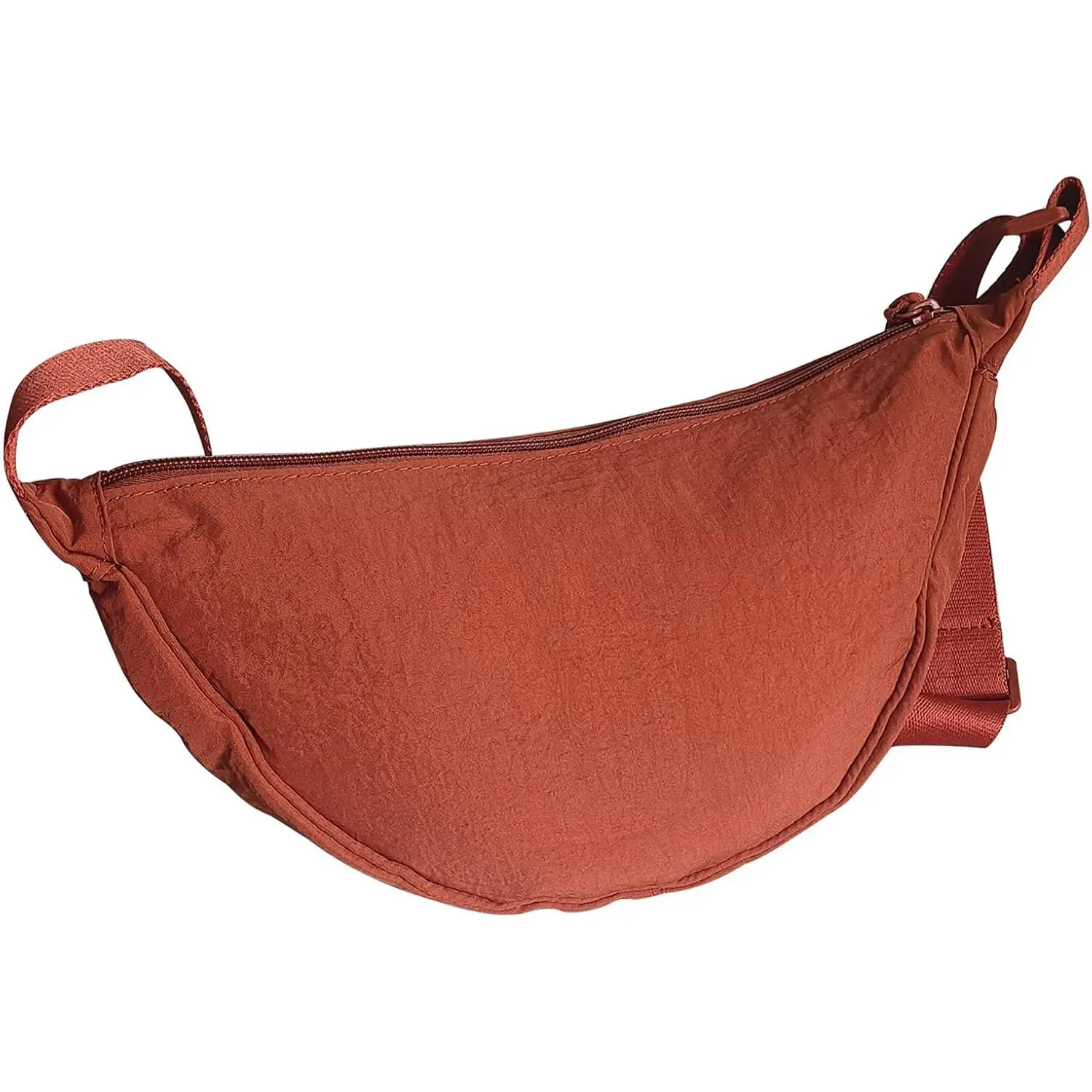 Crescent Bag for Women Men Small Nylon Crossbody Lightweight  Purse Travel  Bag (Orange)