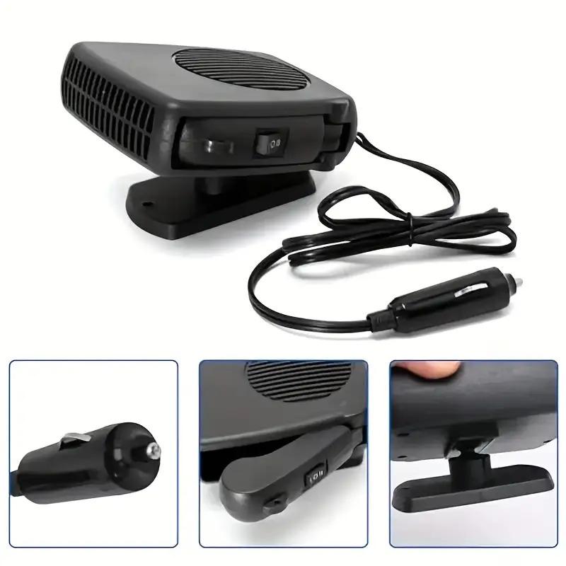 200W Car Defroster & Heater - Quick Heating & Cooling, Automatic Operation, Portable Windshield Heater for Small & Large Cars, Battery-Powered (No Plug Needed), Compatible with 12V Car Power, Car Heater Windshield