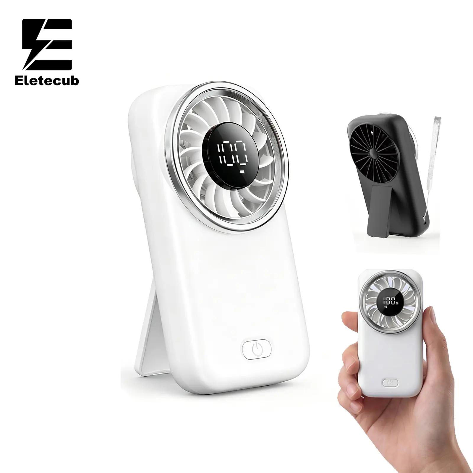 Mini Handheld Fan Small Personal Portable Fan 5 Speed USB Rechargeable Eyelash Makeup Fan Lightweight for Travel outdoor Girl Women Kid Summer Gift