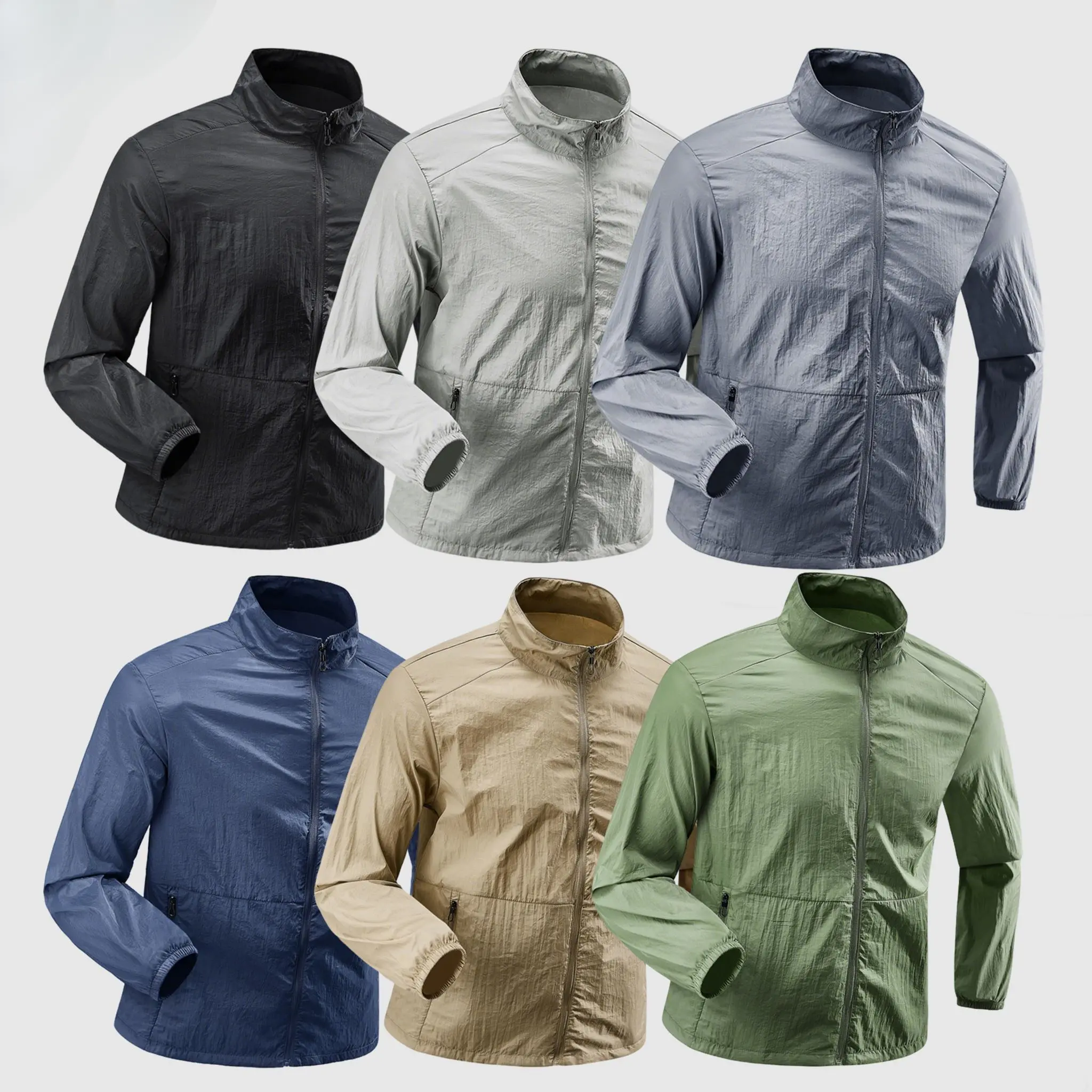 Men's Casual Lightweight Jacket, Plain Long Sleeve Streetwear Coat for Spring and Summer Outdoor Wear, Machine Washable, Coats, Street Fashion Outerwear