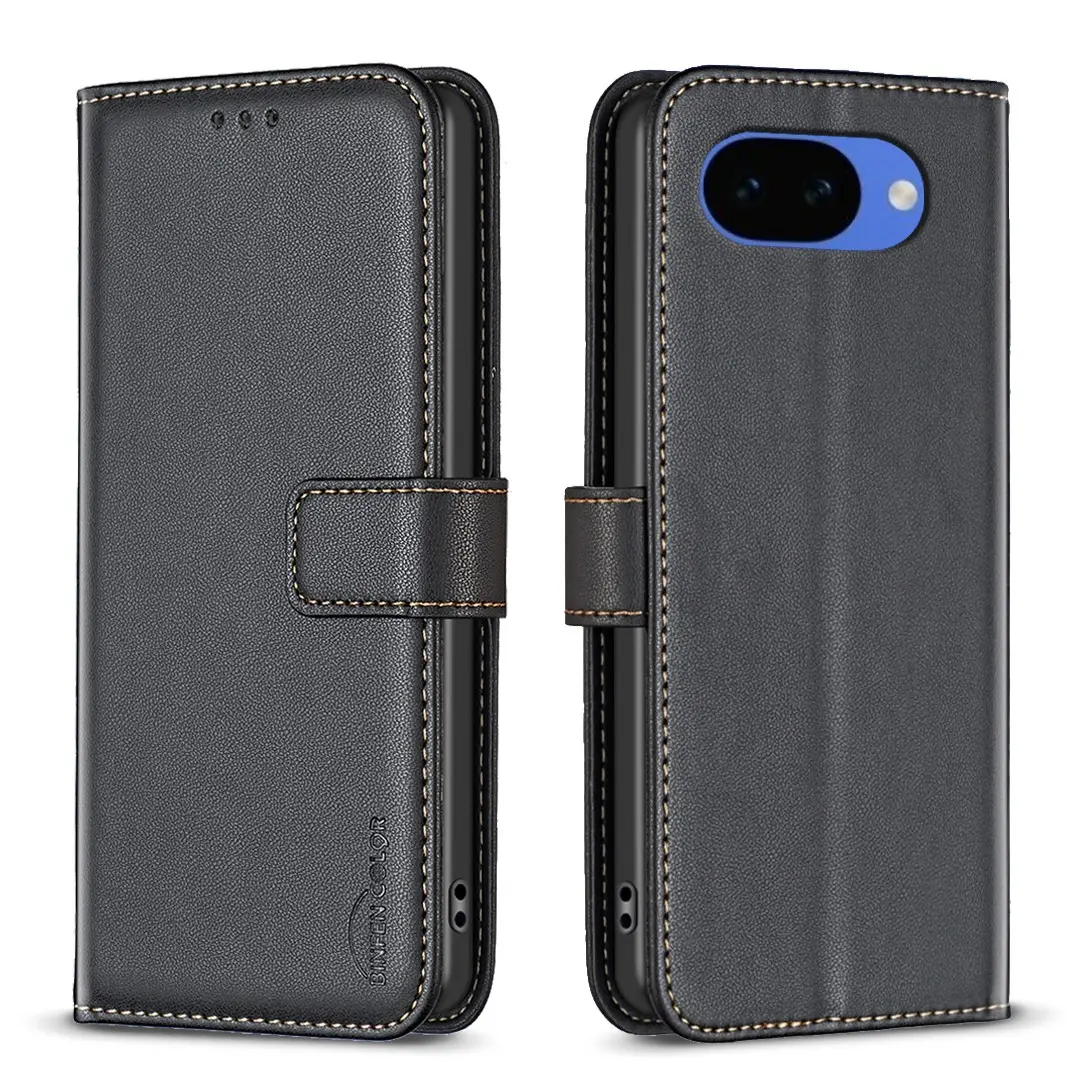 Google Pixel Wallet Case for Pixel 11pro Xl/11pro/10a/9a/10 5g, Flip Book Design, Premium Feel, Unisex, Leather Cover Bf17 Model