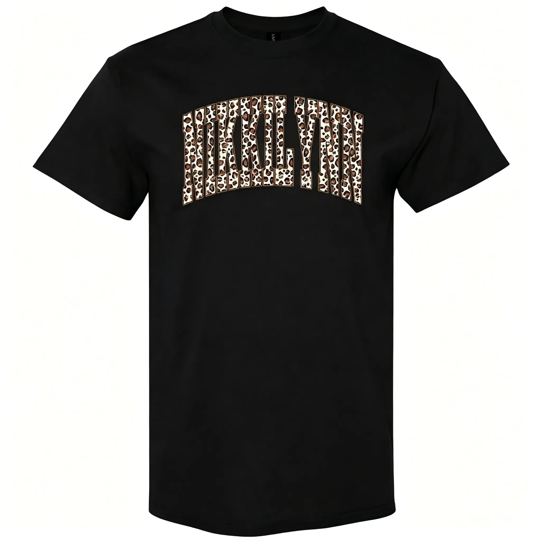 Women's Cheetah Print Tshirt, Casual Round Neck Shortsleeve Top with a Relaxed Fit, Sporty Chic Soft Cotton All Over Print Tee, Athletic, Streetwear