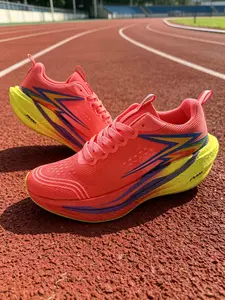 Men Lightweight Shock Absorb Track Training Sneakers|Carbon Plate Marathon Running Shoes