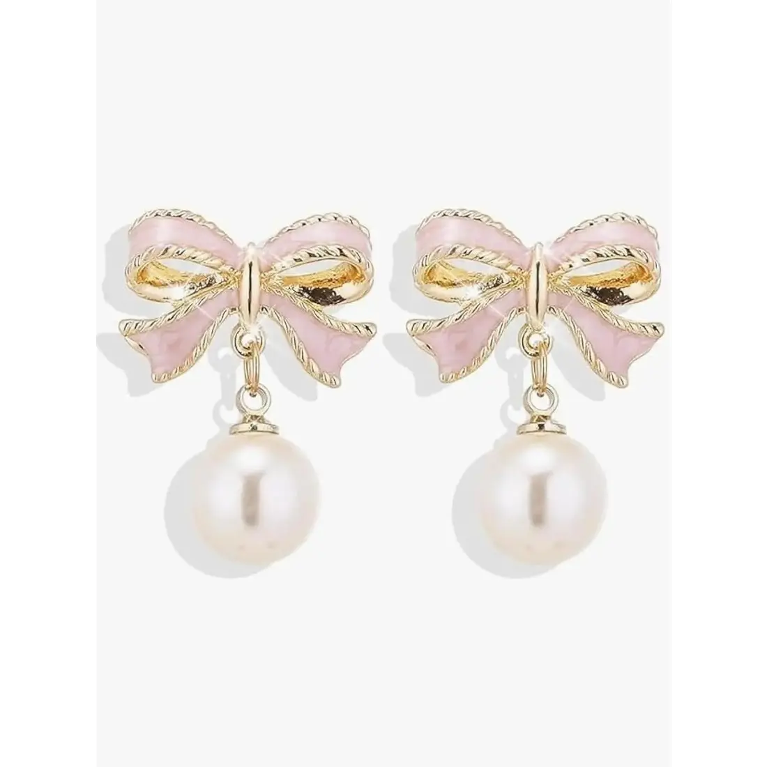 Exquisite Bowknot Drop Earrings for Women, Fashionable Alloy Dangle Statement Jewelry for Daily Wear, Year-Round Birthday Gifts, Happy Birthday, Safety