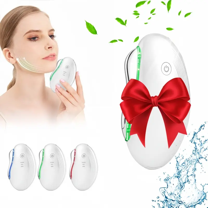 The new 4-in-1 multifunctional scraping electric massager for the face and neck is suitable for holiday gift giving