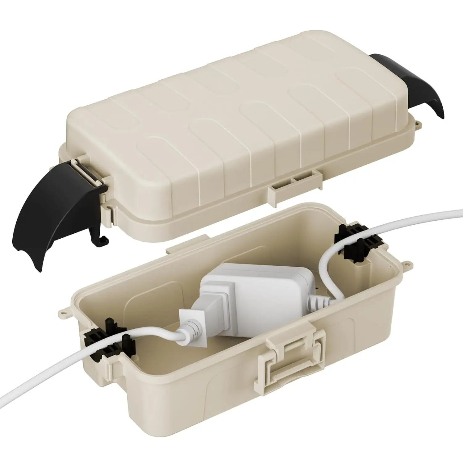 IP55 Waterproof Medium Outdoor Electrical Box, Functional Enclosure for Outdoor Car Battery Repair Plug Connections