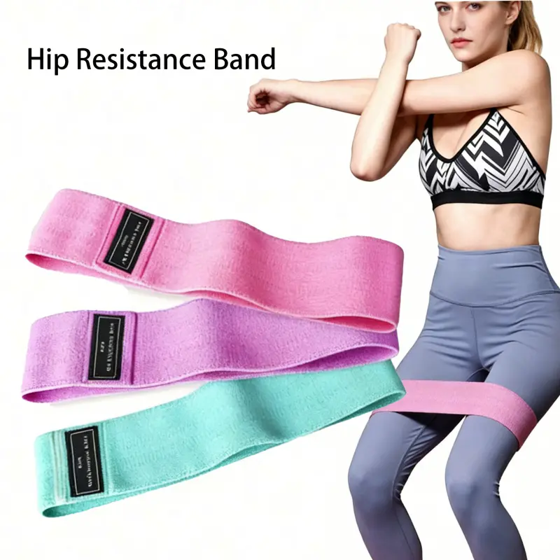 Resistance bands for hip exercises, indoor fitness, men's and women's yoga resistance bands, pull bands for butt training, non-slip knitted resistance rings