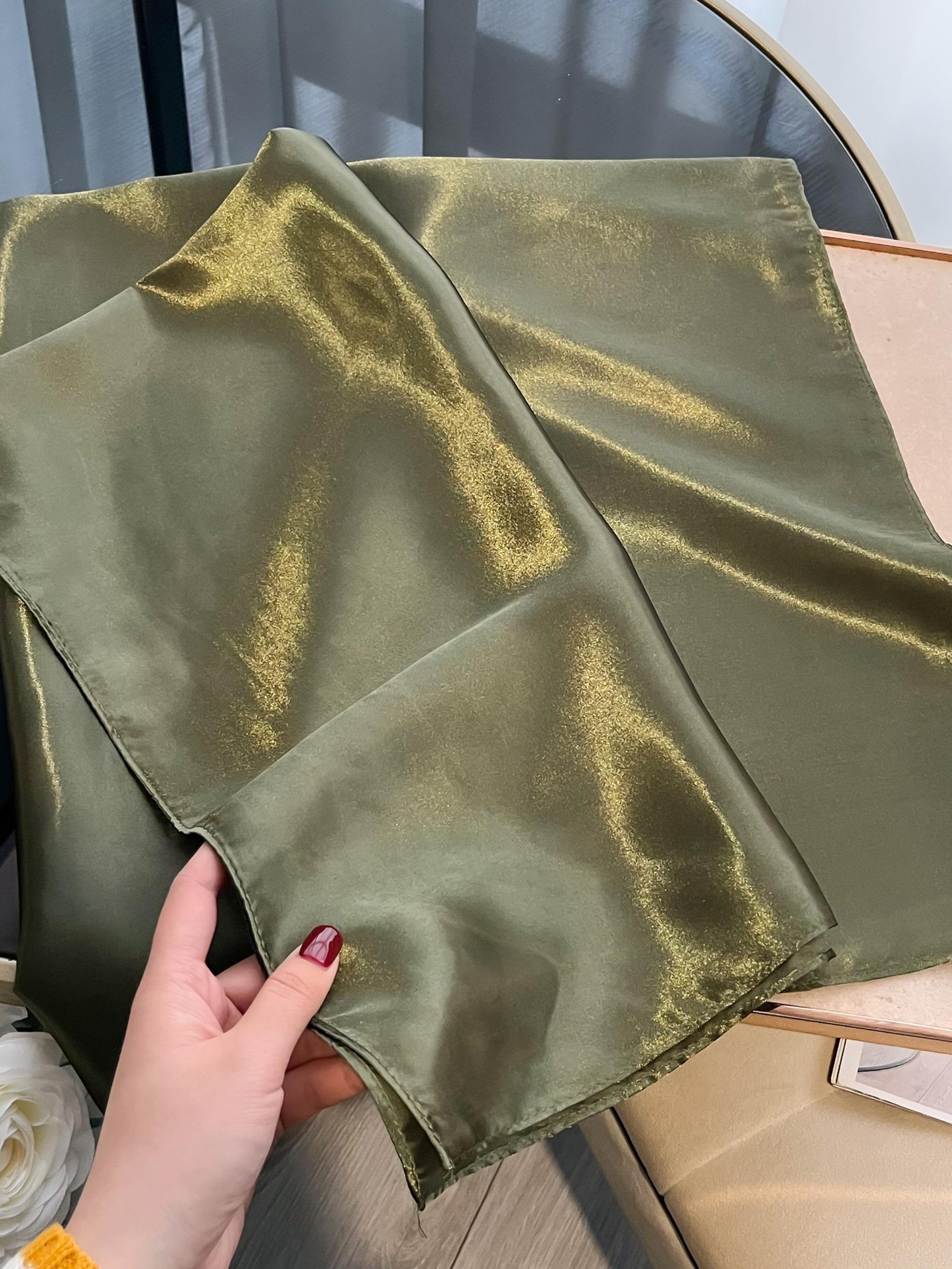 Solid Color Satin Scarf, Soft Windproof Shawl for Women, Fashion Accessories for Daily Wear, Trendy All-match & Exquisite Scarf for Birthday Gift