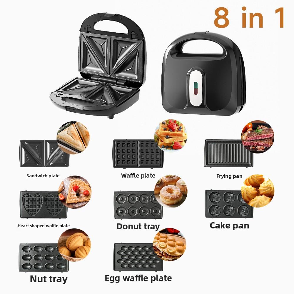 3-in-1 Multifunctional Household Breakfast Machine with Sandwich Maker, Toaster & Waffle Iron for Quick Homemade Toast & Light Meals