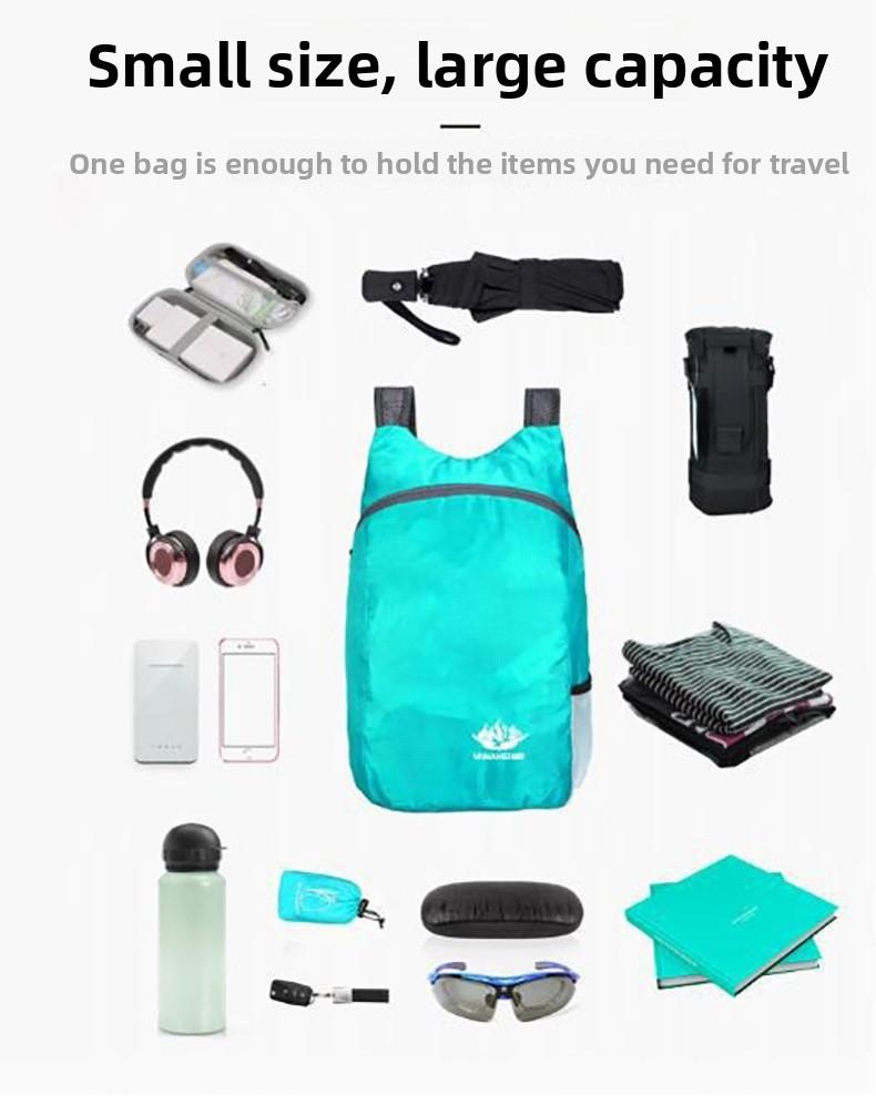 Foldable waterproof bag, sports backpack, sports backpack suitable for outdoor sports, cycling, camping, travel