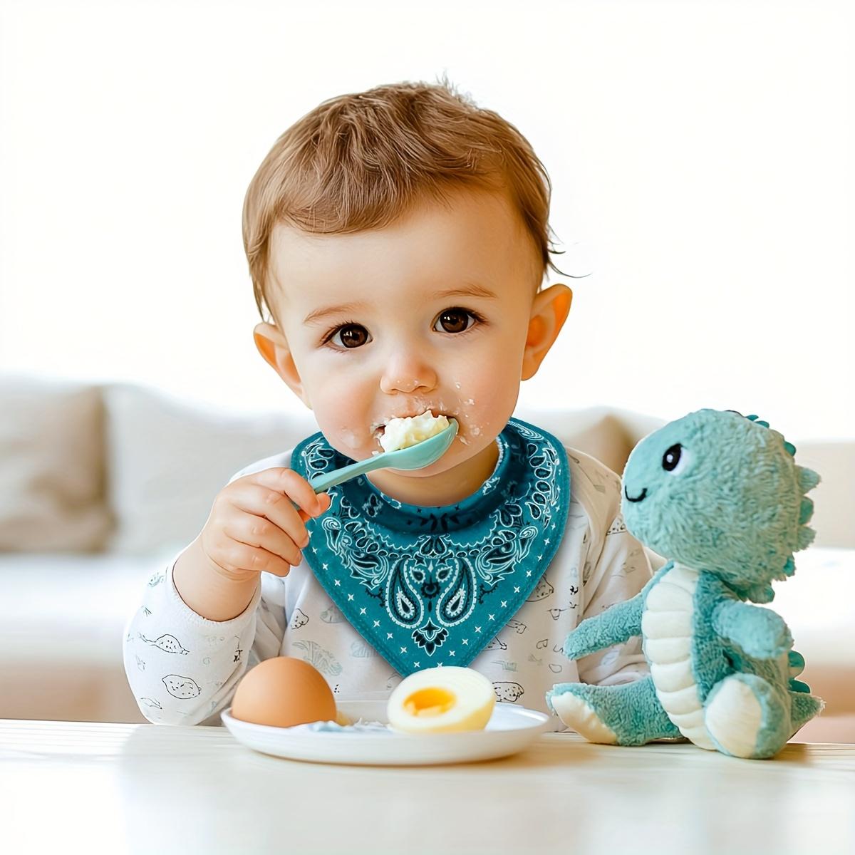 10 Pack Soft Absorbent Baby Bibs with Adjustable Snap – Breathable Cotton Feeding Bibs with Floral Patterns, Unisex Infant Bibs for Boys & Girls Organic Onesie Set Solid Diaper Bibs for Teething