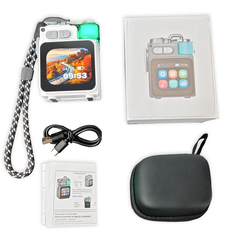 GAMINJA Wireless Speaker, Portable Mini Multi-function Wireless Music Player, Rechargeable Stereo Radio Speaker with Cool Light for Home Office, Portable Speakers