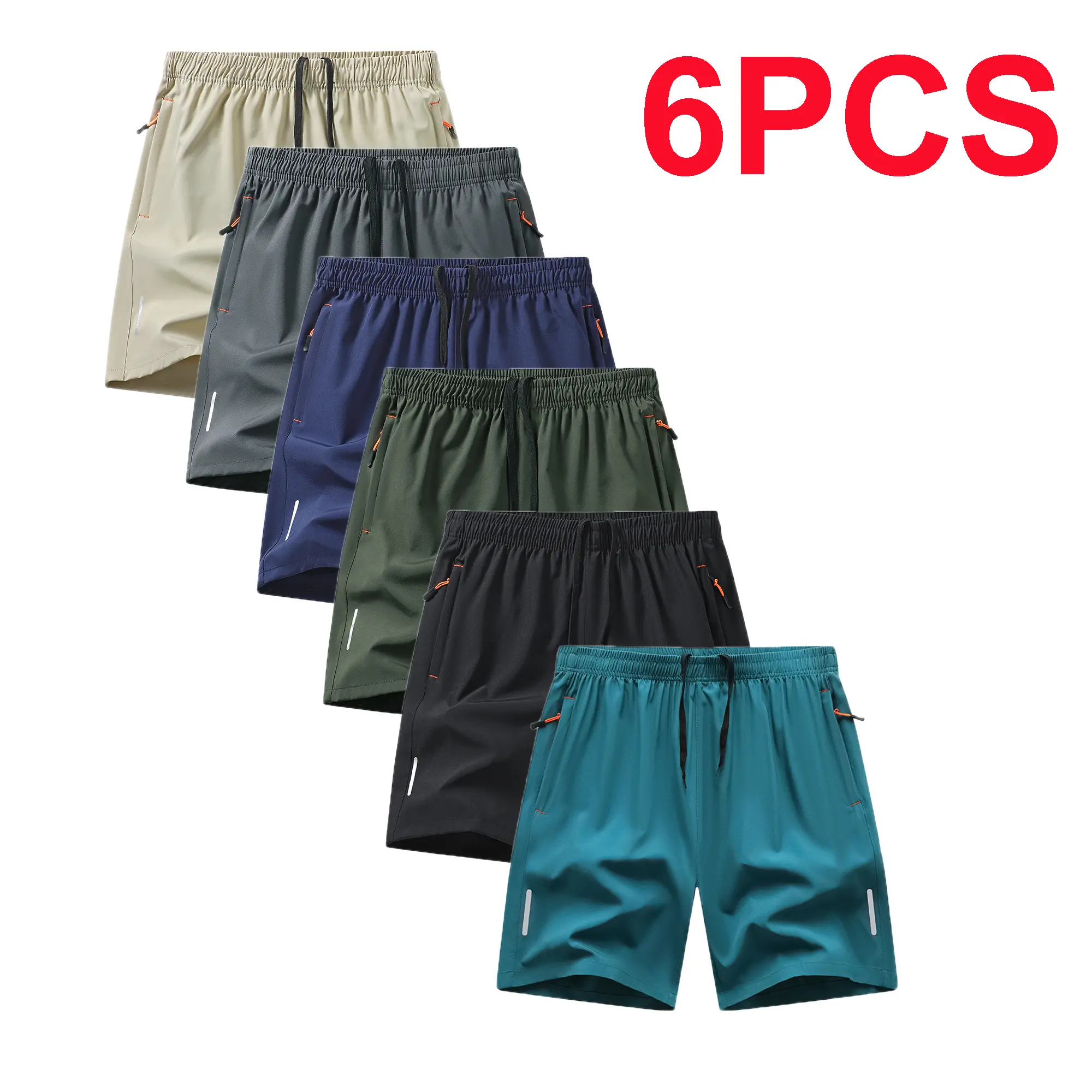 Khaki + Gray + Dark Blue + Green + Black + Light B