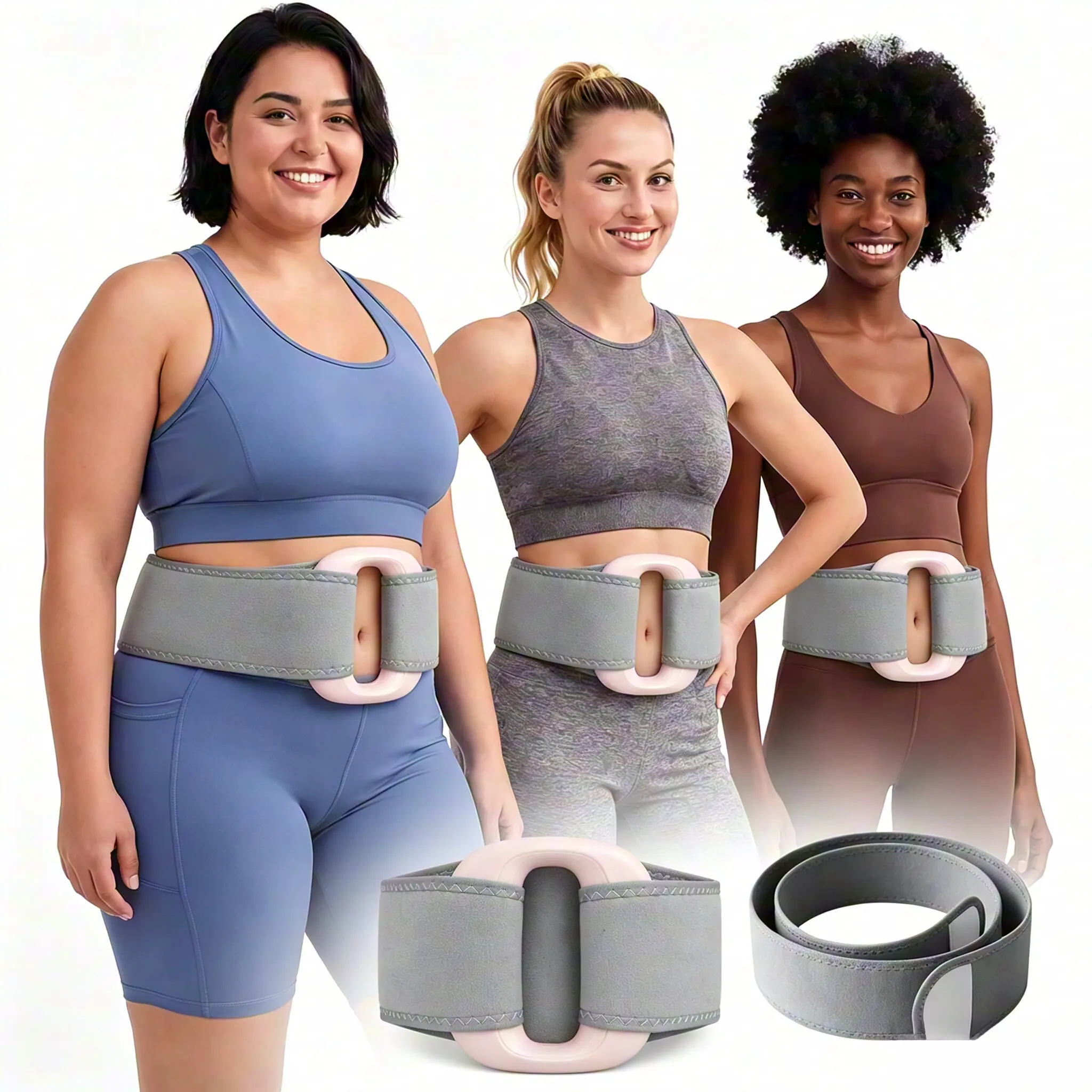 2026 New Wearable Fascia Ring Massagers - Adjustable Vibratory Vibration Belt for Waist, Back - Cordless Portable Percussive Machine with Gear Adjustment for Muscle Recovery, Tension Relief, Vibratory Massager, Adjustable Vibration Belt