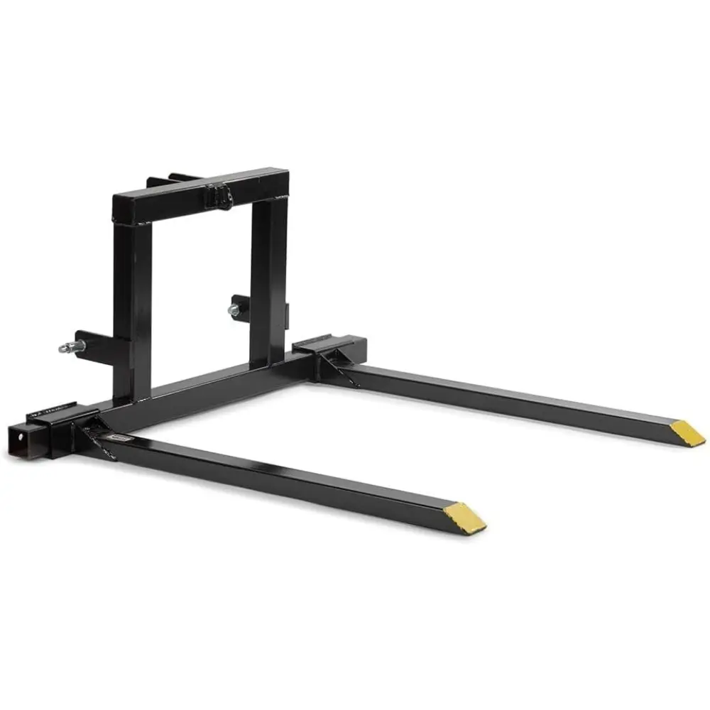 50 in 3 Point Pallet Forks,1500 LBS Capacity Adjustable Width Range(28 in-45 in) Pallet Fork Attachments,3 Point Hitch Pallet Forks for Tractor Category 1