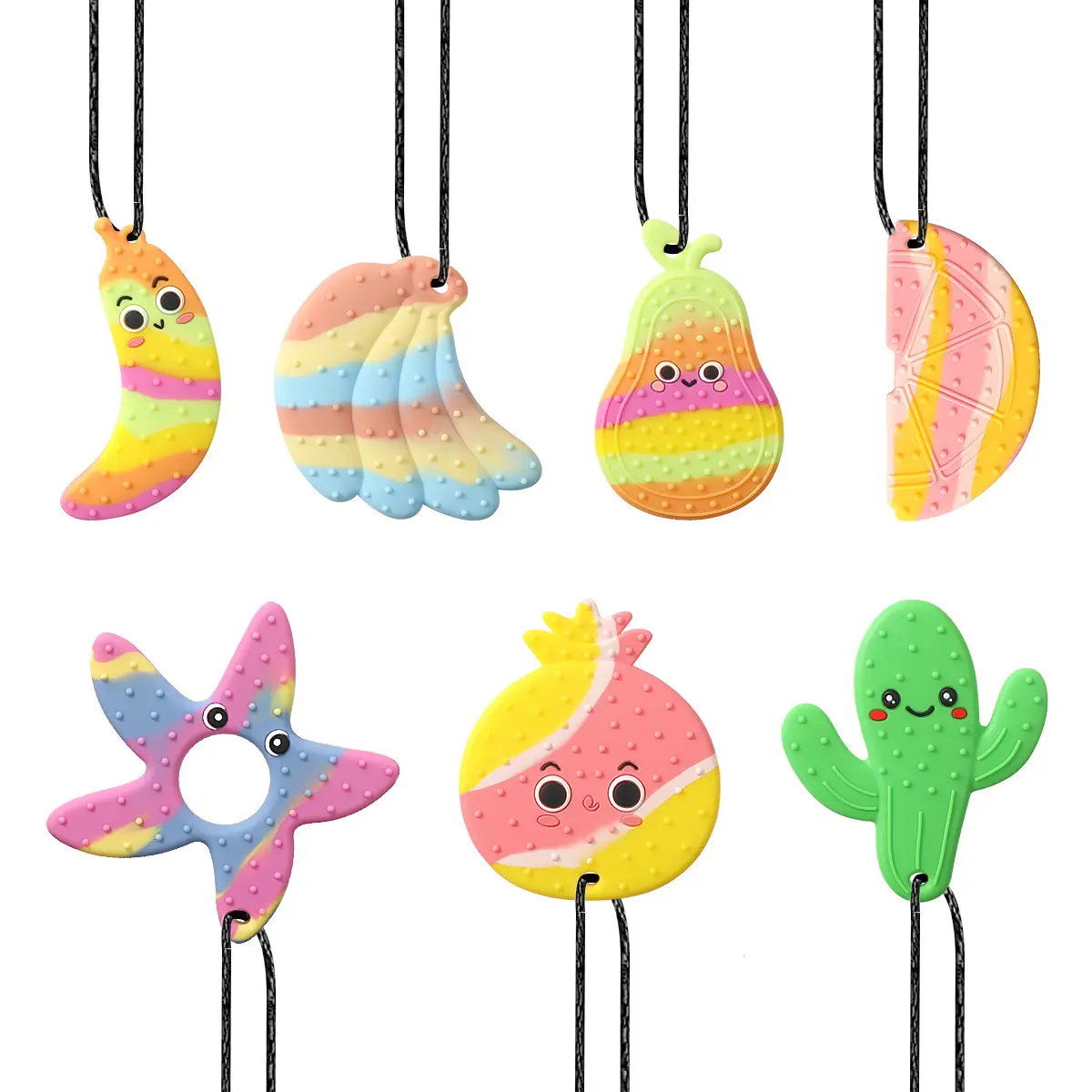 Children's Fruit Tooth Gel Silicone Cactus Biting Glue Stick Baby Grinding Teeth Chewing Grinding Stick Bite Resistant giftsforkids