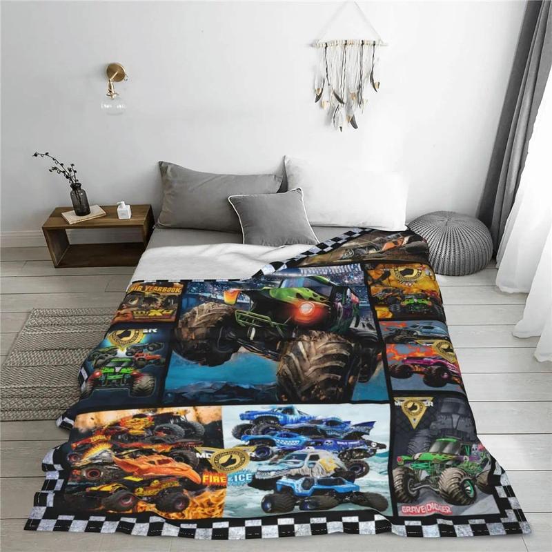Monster Truck Blanket Ultra Soft Flannel Novel And Fashionable Bed Blanket Sofa Bed Bedroom Decoration, Air Conditioning Monster Truck Blanket Ultra Soft Flannel Novel And Fashionable Bed Blanket Sofa Bed Bedroom Decoration, Air Conditioning