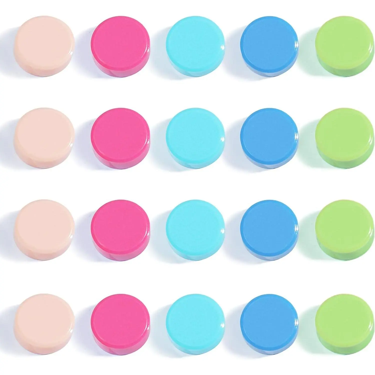 Fridge Magnets,20 Pack Colorful Heavy Duty Round Mini for Whiteboard | Strong hold for notes, photos, calendars on locker, kitchen, office, home classroom.5 colors, cute small refrigerator magnets
