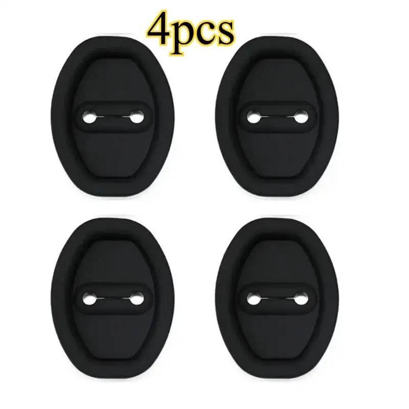 4pcs Silent Car Silicone Door Lock Buckle Protective Absorber Protection Auto Cover Lock Cushion Crash Cushion Shock Access E4E2 Car Accessories