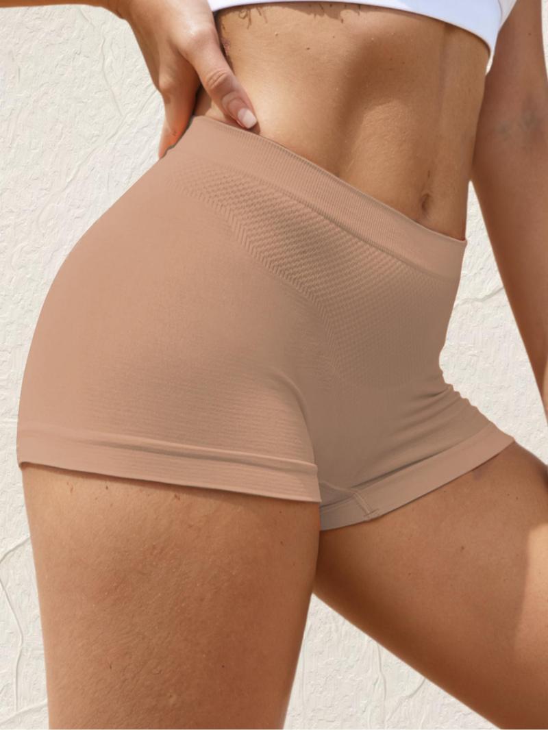 Women's Solid Color Seamless Bodyshorts, Soft Comfy Breathable Panty for Daily Wear, Breathable&Stretch Fabric,Basic Underwear for All Seasons,Women's Bottoms