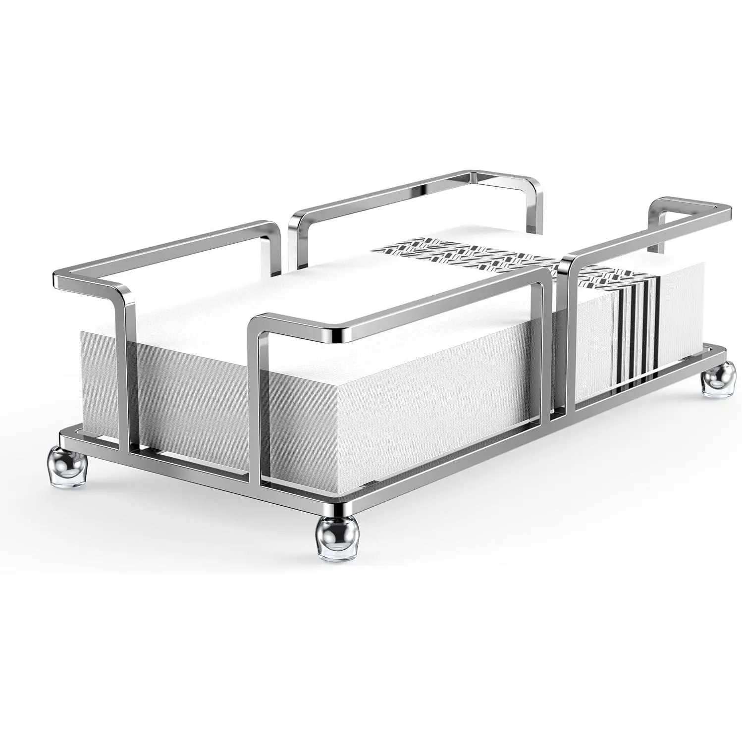 Bathroom Napkin Holder & Paper Towel Holder Tray - Disposable Guest Towel Dispenser for Kitchen, Dining Table, Home, Bar, Powder Room & Vanity Use