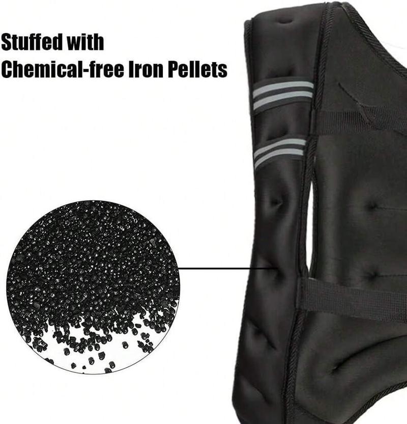 Weighted Vest, 12lb/16lb/20lb/25b/30lb for Men, Women with Reflective Stripe, Weight Vests Adjustable for Workout, Strength Training, Running, Fitness, Muscle Building, Weight Los