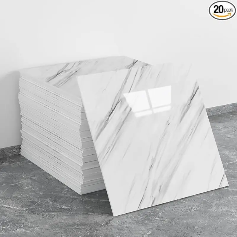 20 Pack Marble Peel and Stick Backsplash Tiles, Waterproof Self-Adhesive PVC DIY Wall Panels 11.8"x11.8", Easy Install Stick on Tiles Kitchen, Peel and Stick Panels for Walls