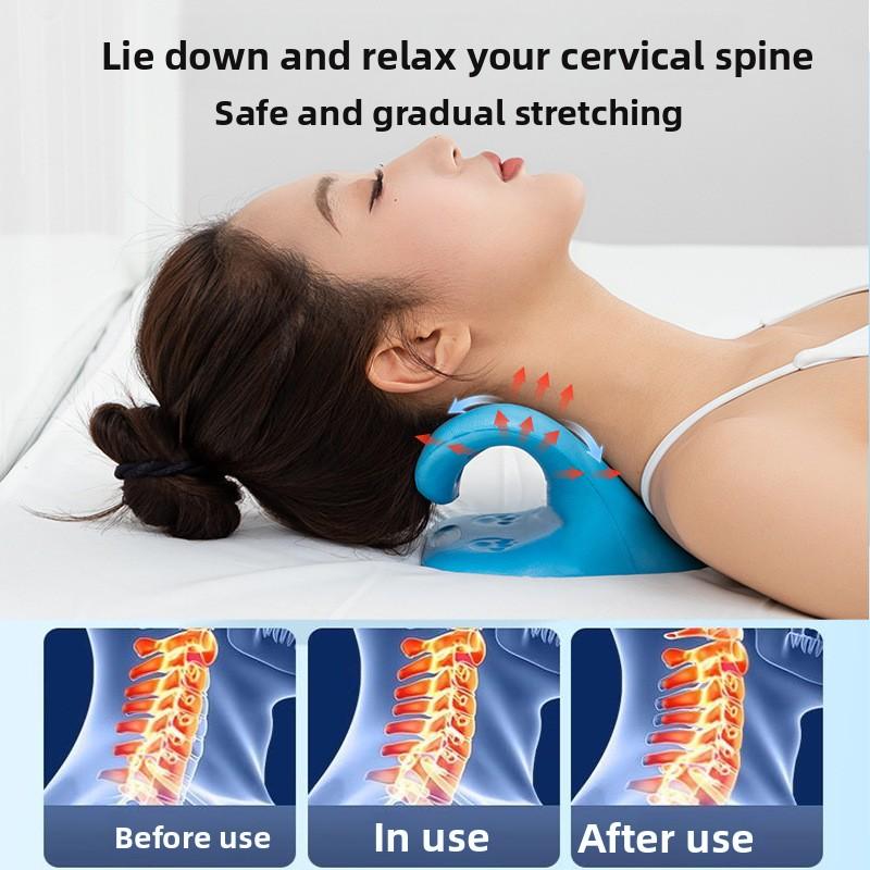 Magnetic Therapy Cervical Spine Massage Pillow, Gravity Acupressure C-Shaped Neck Traction Pillow for Shoulder & Neck Relief muscle