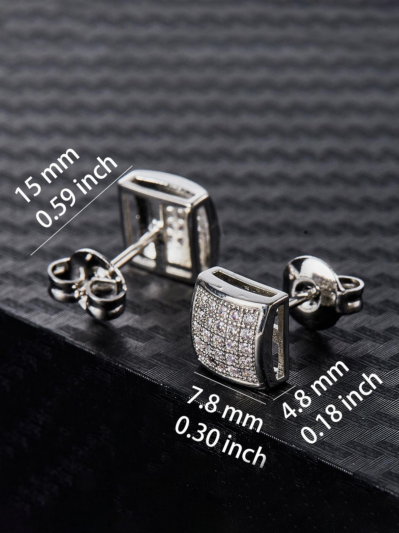 Iced Chics Curved Arc Hip-hop Zircon Stud Earrings Are Suitable for Both Men and Women, They Are Unique Festival and Birthday Gifts, Perfect for Anniversaries and Daily Surprises, Versatile Gift Studs Earrings