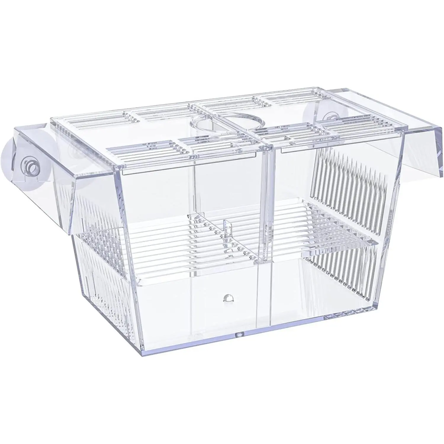 Aquarium Fish Breeding Box Acrylic Hatchery Incubator with Suction Cups Medium Isolation Box for Baby Fish Shrimp Betta GuppyGift