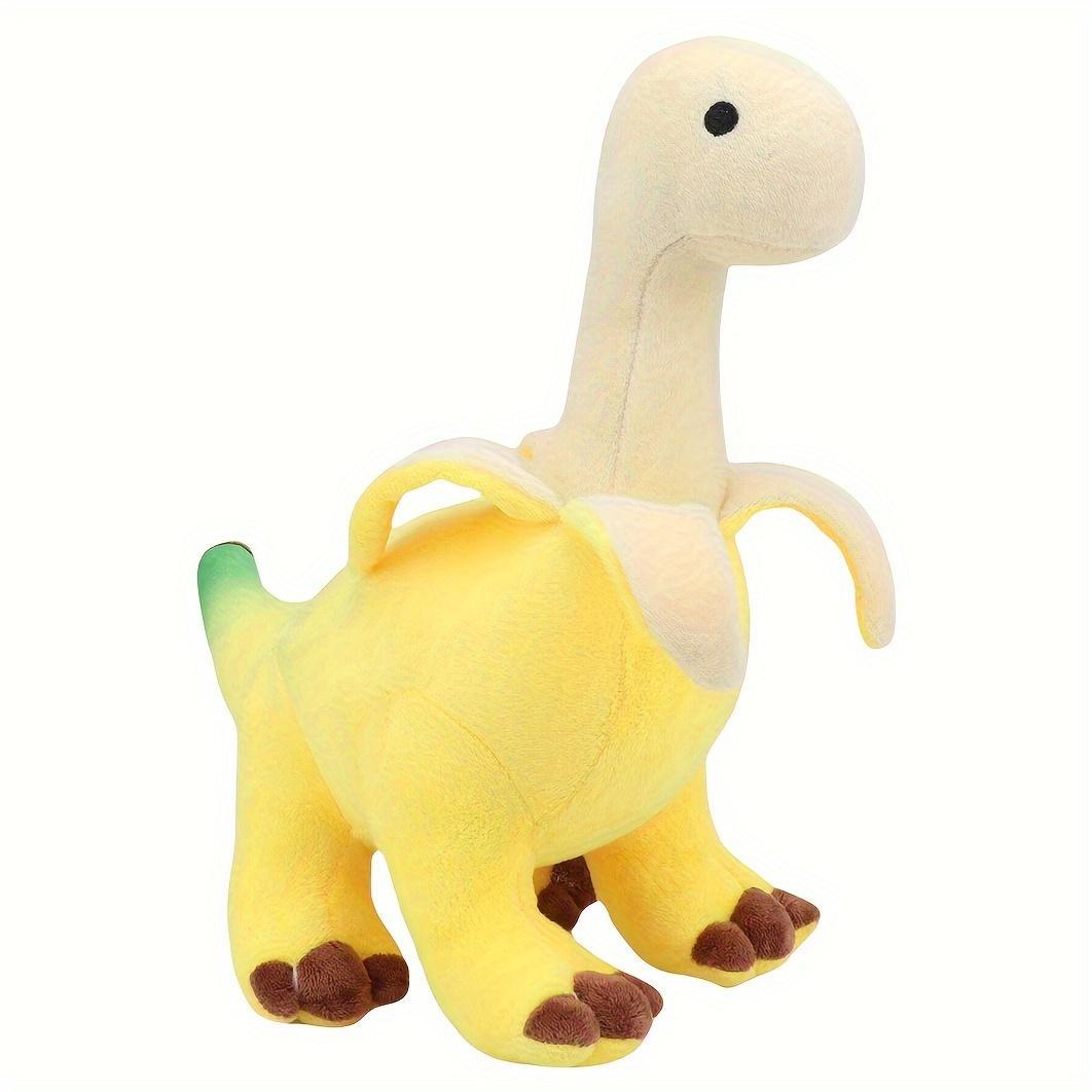 Soft Cartoon Banana Dragon Plushie, Cute Brontosaurus Dinosaur Stuffed Toy, Lovely Home Decoration Gift for Kids & Adults