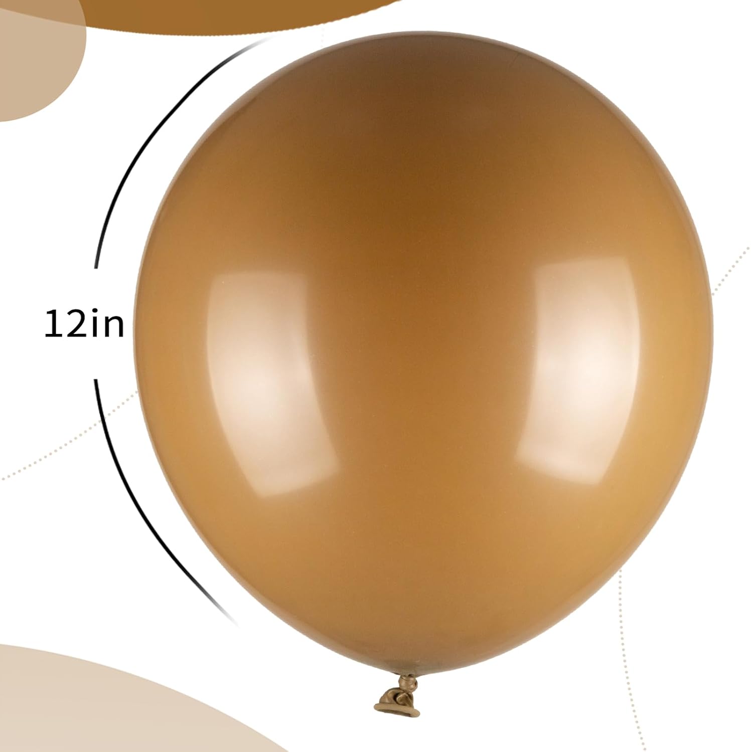 110 count Dark Brown Balloons, 12inch Coffee Brown Latex Party Balloons, Helium Quality for Birthday  Shower  Graduation Party Decorations(With 2 Ribbons)