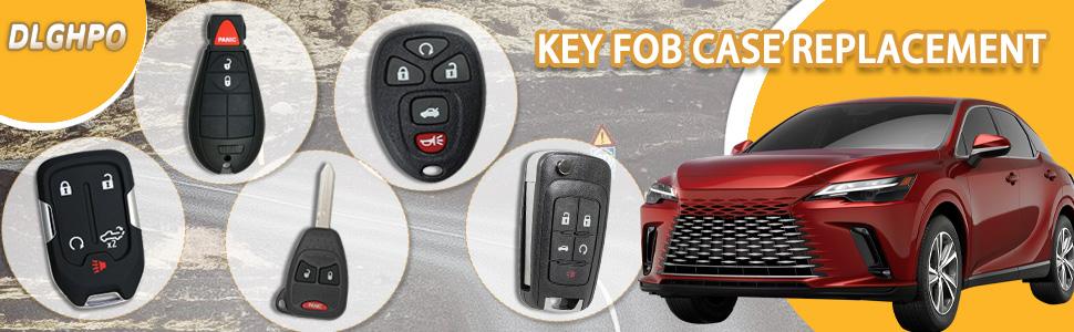 Key Fob Cover Replacement Fits for 2016-2023 Chevy Malibu Camaro/ 2016-2021 Cruze/ 2018-2021 Equinox Traverse/ 2019-2021 Blazer Keyless Entry Key Fob Case Shell HYQ4AA HYQ4EA