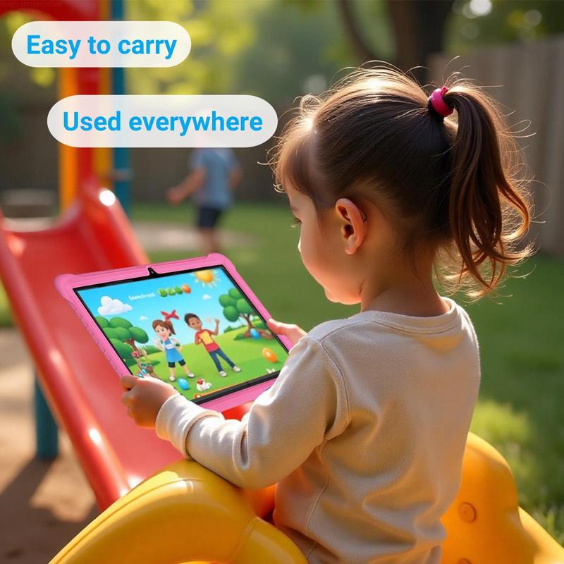 10.1 Inch Tablet for Kids, Android 12 3GB RAM 64GB ROM Tablet with Parental Control Function, 2.4G WiFi BT 1028x800 IPS Display Dual Camera Tablet