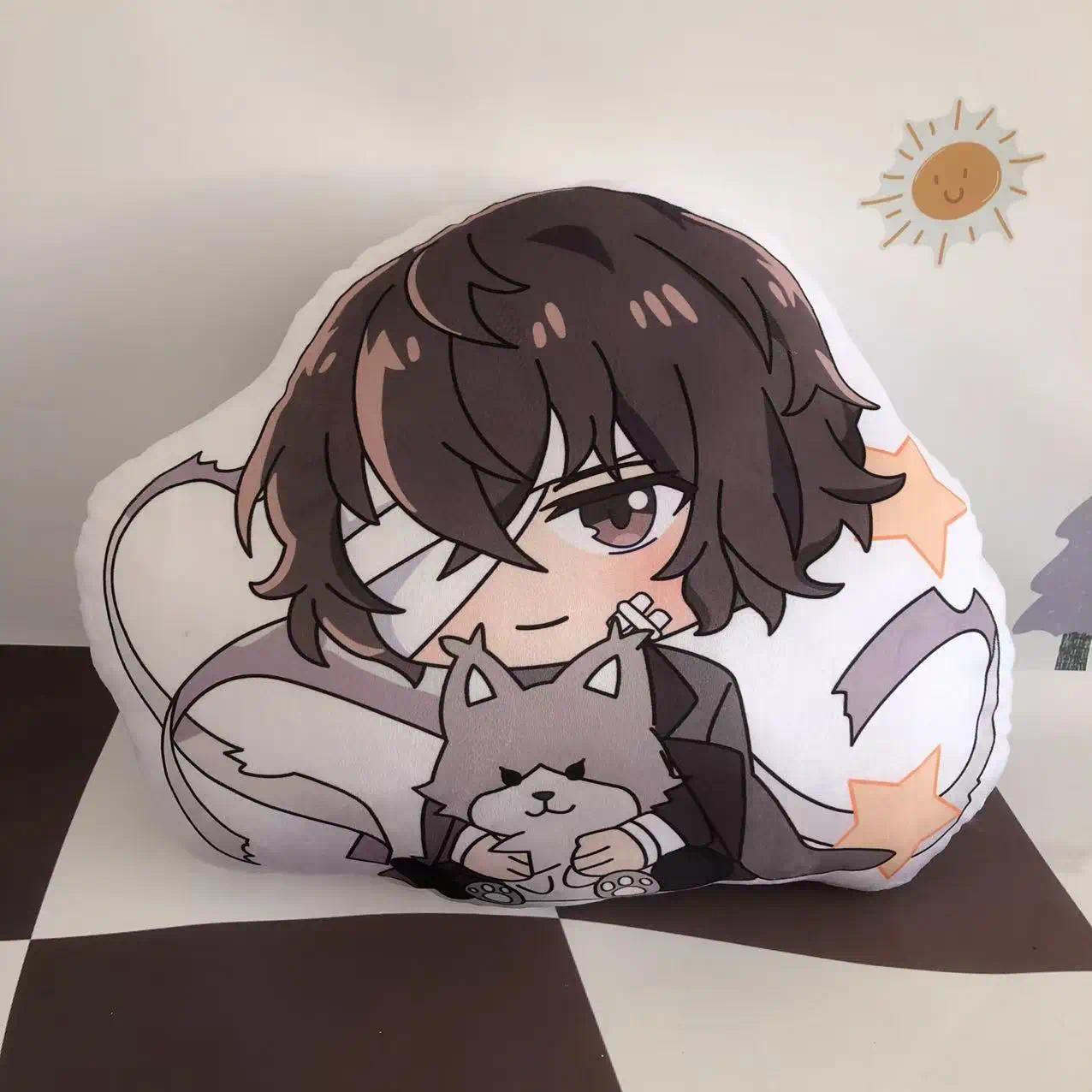 10cm Bungou Stray Dogs Dazai Osamu Nakahara Anime Figures Stuffed Plush Toy Doll Christmas Gifts Cosplay Kids