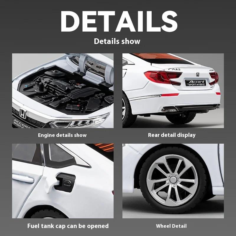 1:24 Luxury Sedan Sound and Light Alloy Metal Die-cast Car Model Collectible Hobby Decoration Fashion Holiday Gift Box for Boys