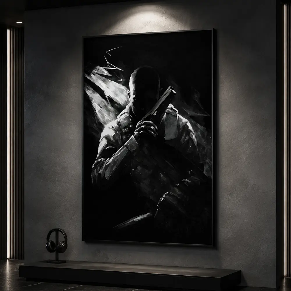 Black Ops Poster, Black Ops Print, First-Person Shooter, Gaming Poster, Gaming Art, FPS, Gamer Print, Black and White, Minimalist Gaming, Video Game Wall Art, Gaming Room Decor, Gamer Gift, Man Cave Decor, Dorm Room Poster